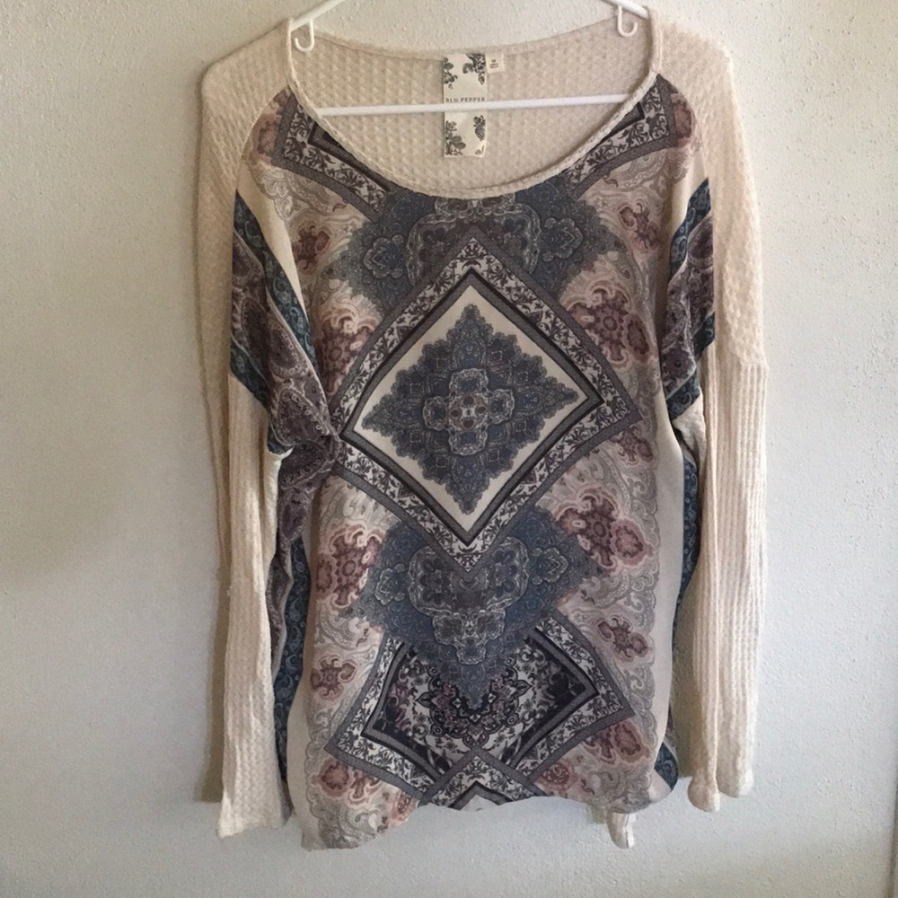 floral pattern flow top
